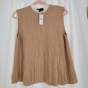 NWT Ann Taylor Knit Swing Sleeveless Top
